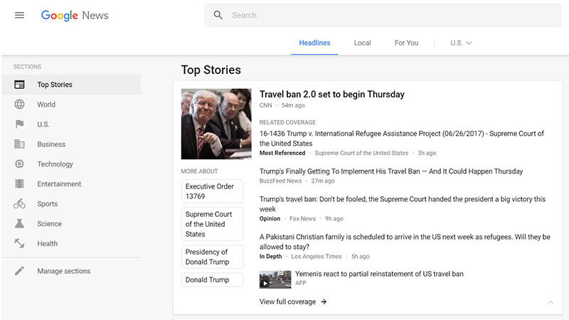 Google News Redesigned, Gets Material Design Cards to Improve Readability and Navigation
