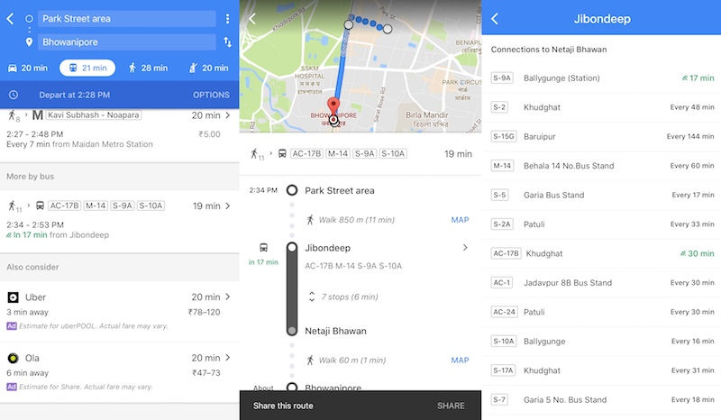 Google Maps Gets Real-Time Bus Information in India, Starting With Kolkata
