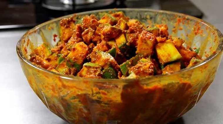 Image result for Raw Mango Pickle without oil