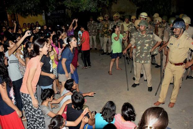Students protesting at Banaras Hindu University (BHU) had said that women on campus were constantly subjected to harassment with the administration paying no heed to their complaints. Photo: PTI