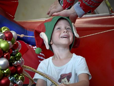 Andrew Hunter, wearing the elf hat that children will be able to make at Christmas in the CBD.