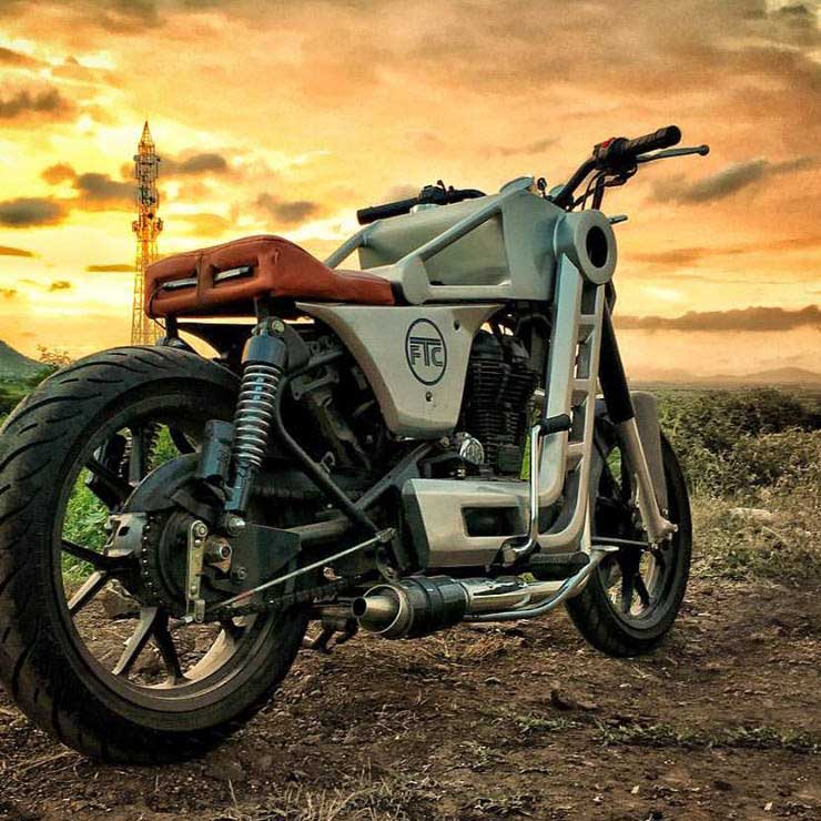 Image result for Modified Royal Enfield Classic 500 âBazukaâ looks like a Confederate Fighter motorcycle