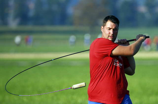 Hornussen is a Swiss sport sometimes known as "farmer's golf."