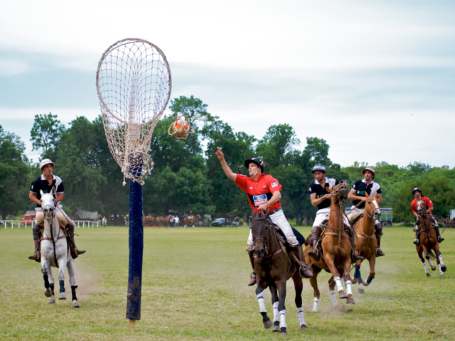 Pato is the national sport of Argentina — it's like basketball on horses.