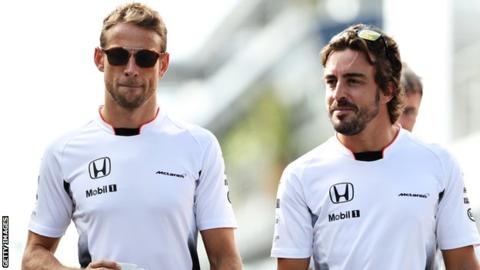 Jenson Button and Fernando Alonso