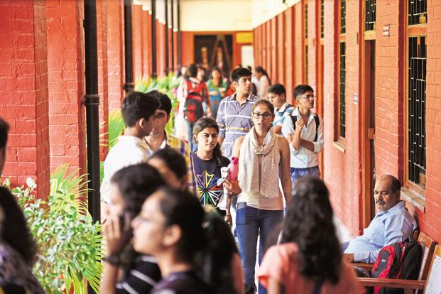 Breaking away from tradition, off-campus colleges have announced higher cut-offs this year, similar to those announced by North and South campus (on-campus) colleges. Photo: Saumya Khandelwal/HT