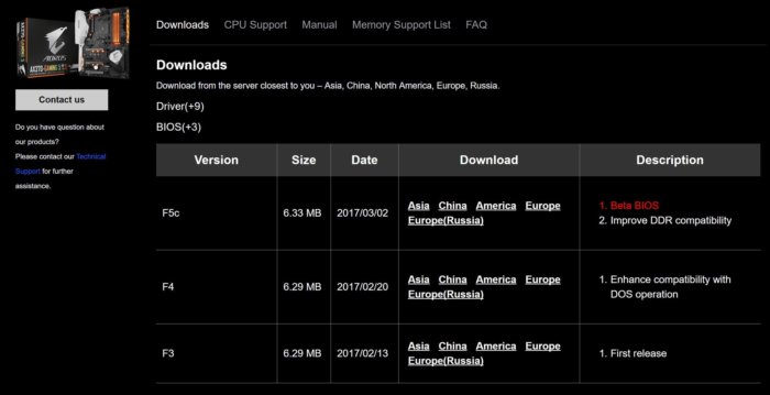 aorus ryzen motherboard bios