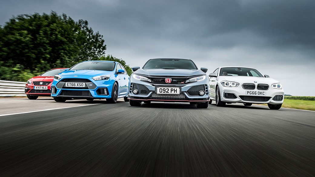 Honda Civic Type R meets its rivals. Shot for CAR by Alex Tapley