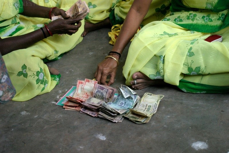 Microfinance, which lends without securities to women at the bottom of the pyramid, is intrinsically strong. Credit: Peter Haden/Flickr CC BY 2.0