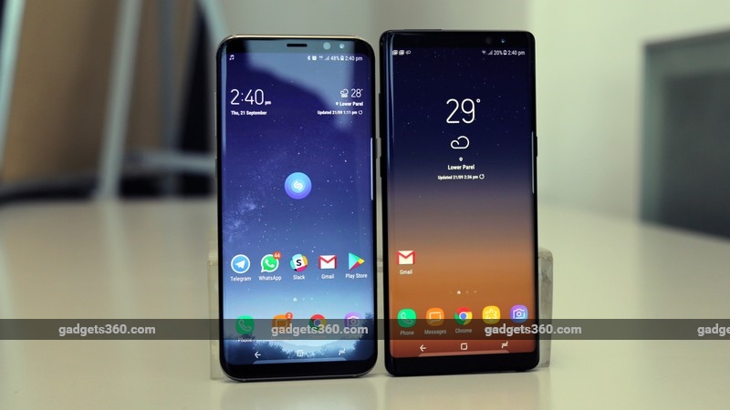 Sasmung Galaxy Note 8 comparo ndtv samsung