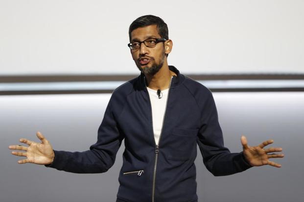 Google CEO Sundar Pichai also unveiled a programme called ‘Grow with Google’ aimed at training Americans how to get jobs or grow their businesses. Photo: Reuters 