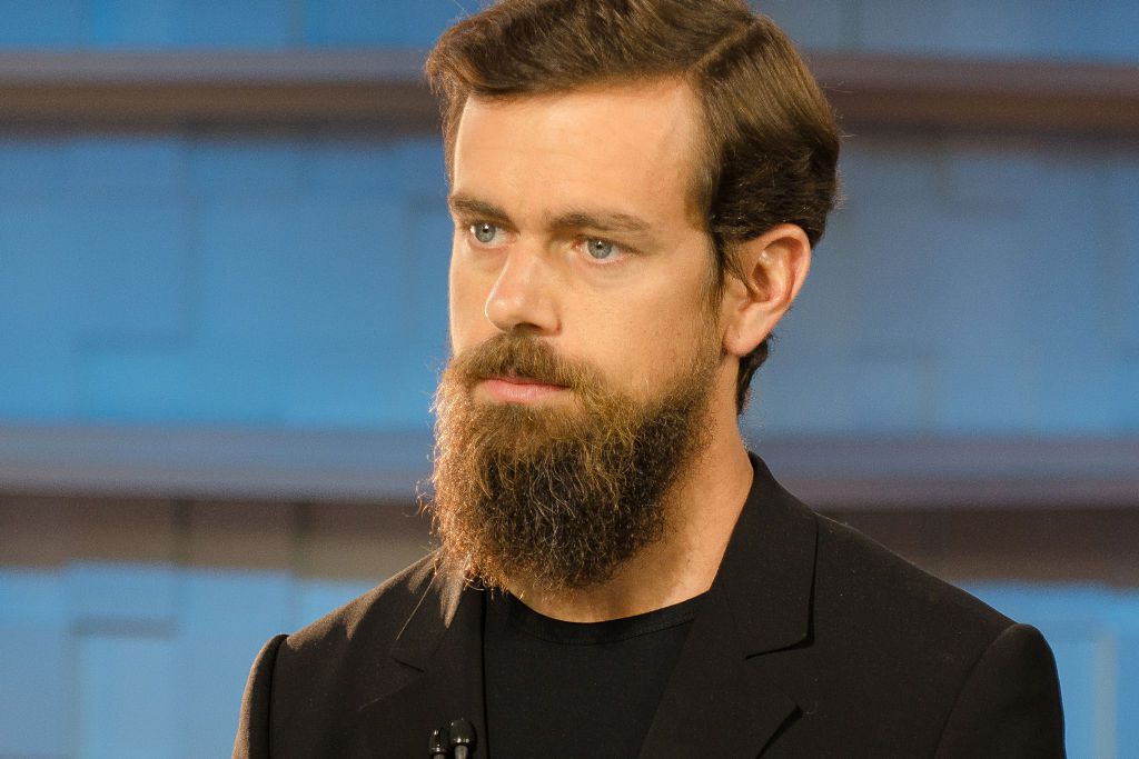 Twitter cofounder Jack Dorsey shown here totally not hiding Russian trolls in his beard.