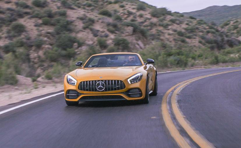 mercedes amg gt c roadster cornering