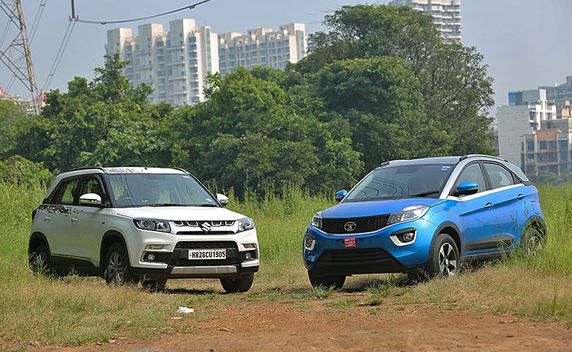 vitara brezza vs nexon front picture