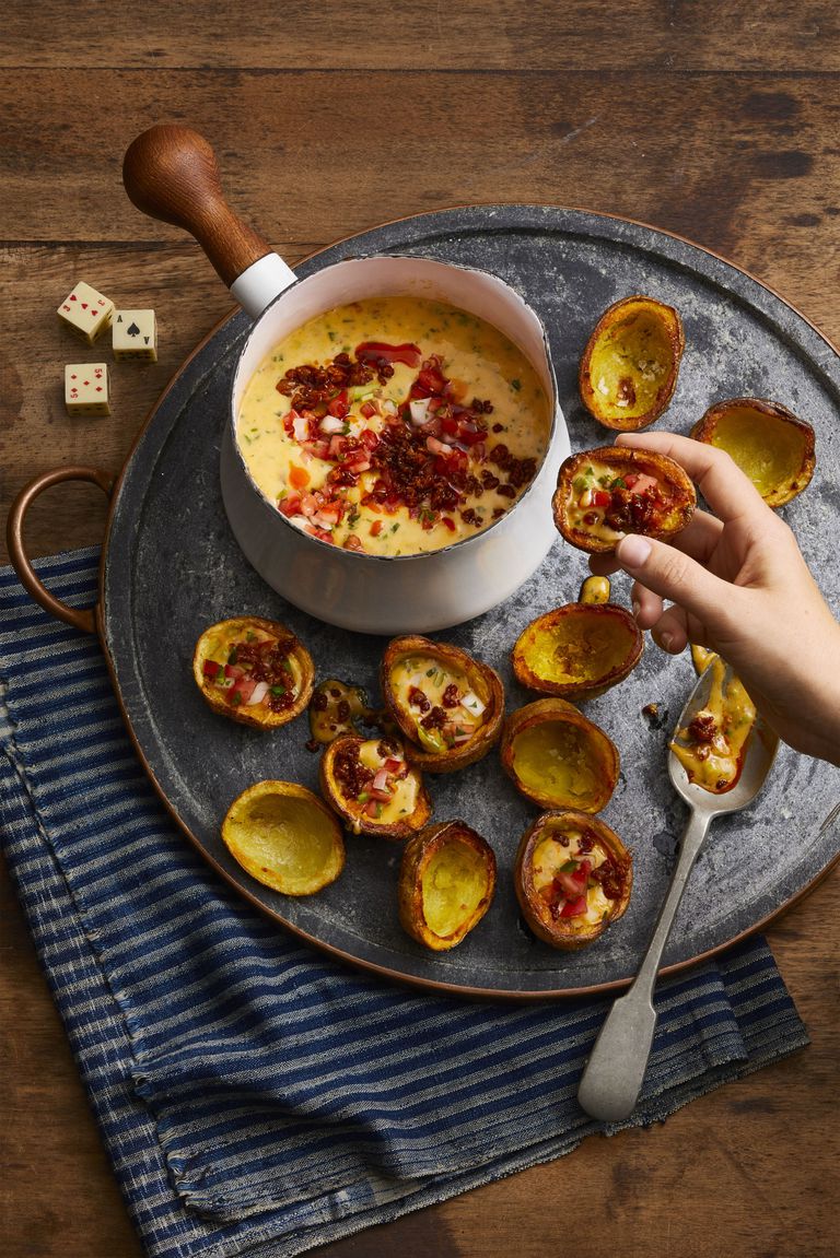 chorizo Queso with potato skins