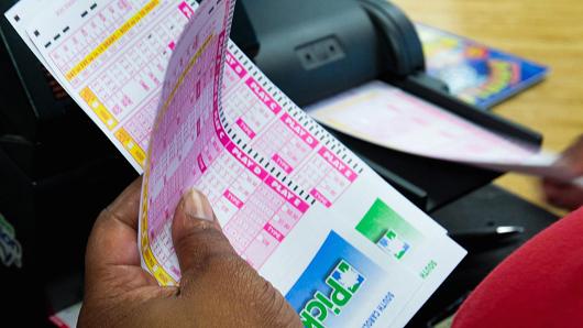 A customer purchases lottery tickets in Richland County, South Carolina.